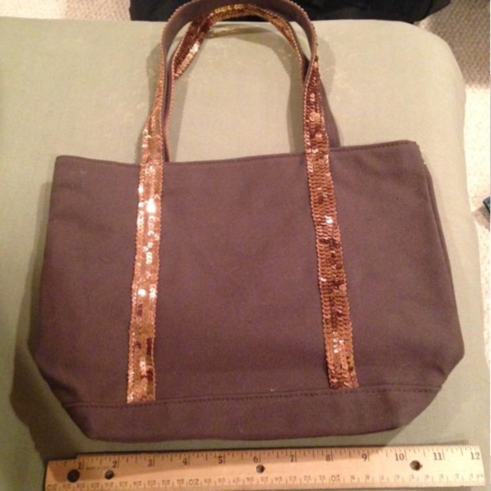 Brown Sequin Purse, New Without Tags